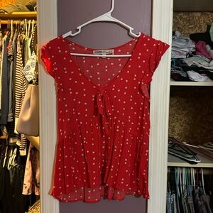 Red floral babydoll size large